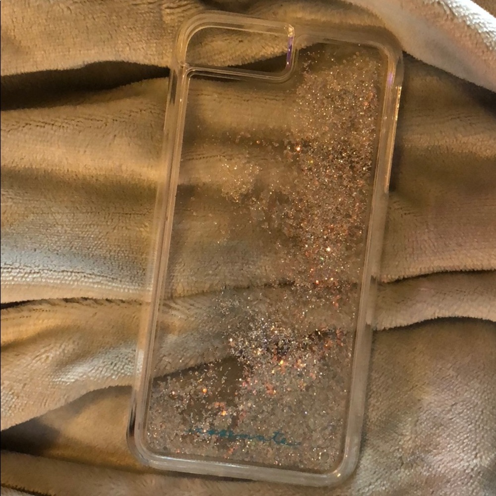 iphone clear case with falling glitter